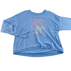 Body & Sol Blue "More Love" Long‎ Sleeve Shirt L